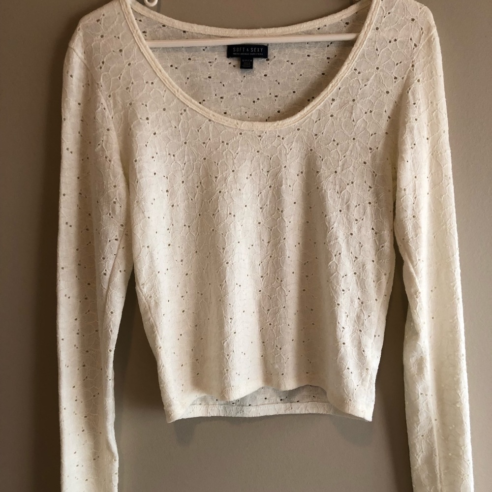 American Eagle White Crop Top